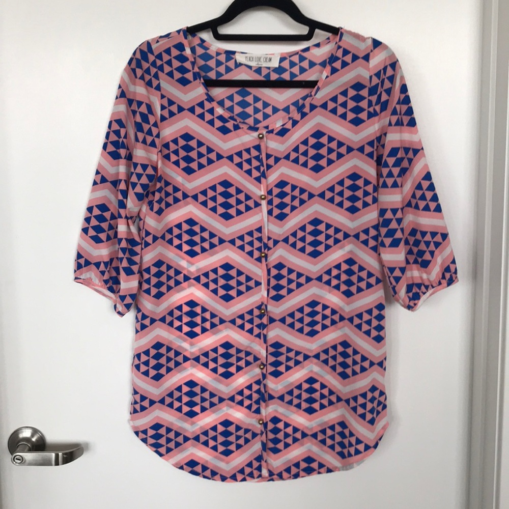 Peach Love Cream California summer blouse